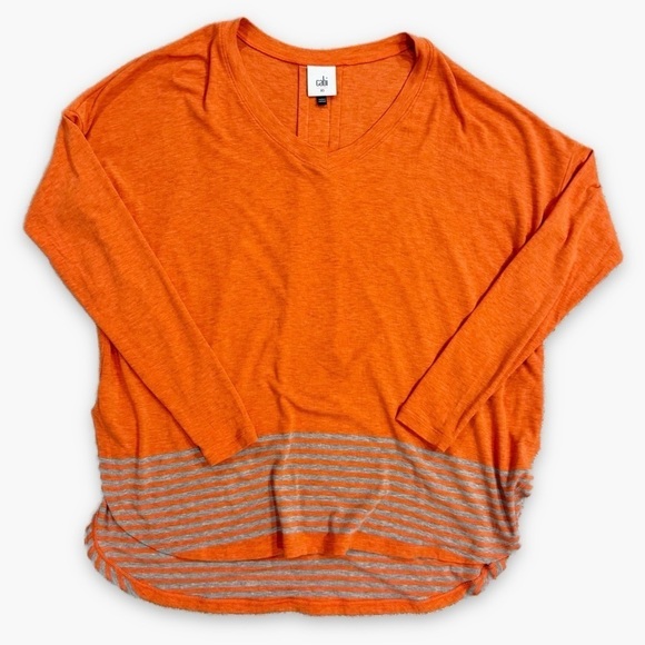 Cabi | Hangout Tee Oversized Orange Gray Size XS - Picture 8 of 8